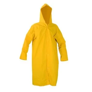 CAPA DE CHUVA PVC AMARELA COM FORRO E CAPUZ