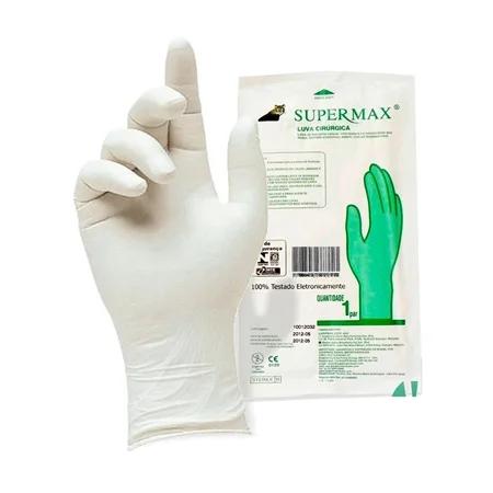 LUVA CIRÚRGICA ESTÉRIL - LÁTEX SUPERMAX