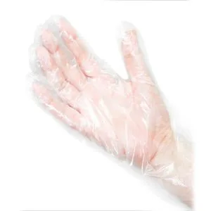 LUVA PLASTICA 100%POLIETILENO DESCARTÁVEL PCT COM 100 UND