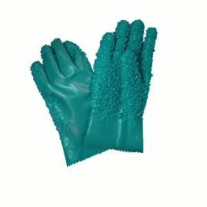 LUVA PVC 26CM COM FORRO PALMA GRANULADA TAM.9 1/2