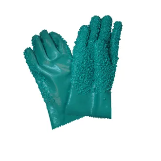 LUVA PVC 26CM COM FORRO PALMA GRANULADA TAM.9 1/2