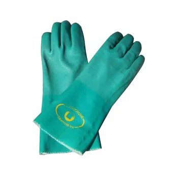 LUVA PVC 35CM COM FORRO PALMA ASPERA TAM.9 1/2