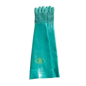 LUVA PVC 70CM COM FORRO PALMA ASPERA TAM.9 1/2