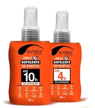 Repelente de Insetos Spray Até 10 Horas ou 4 Horas Nutriex 100ml.